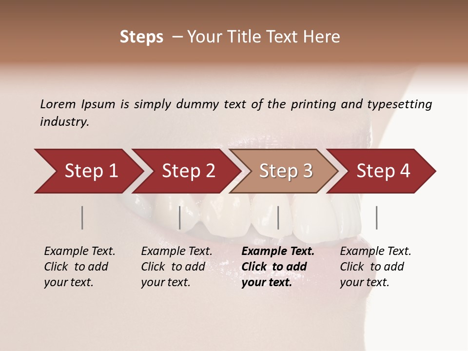 A Woman's Smile With A Missing Tooth PowerPoint Template