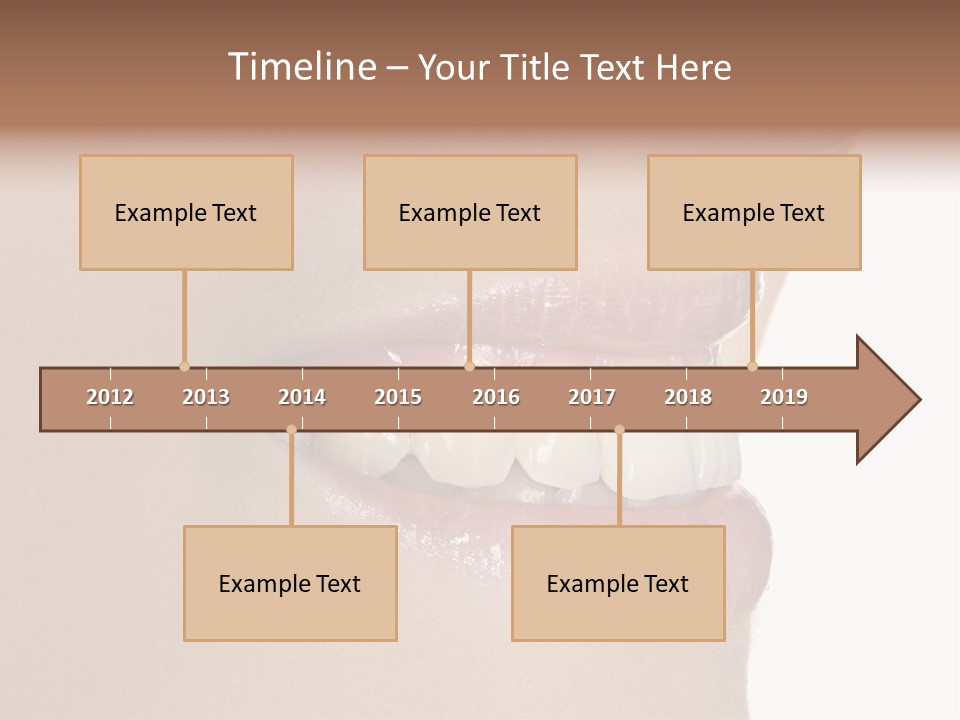 A Woman's Smile With A Missing Tooth PowerPoint Template