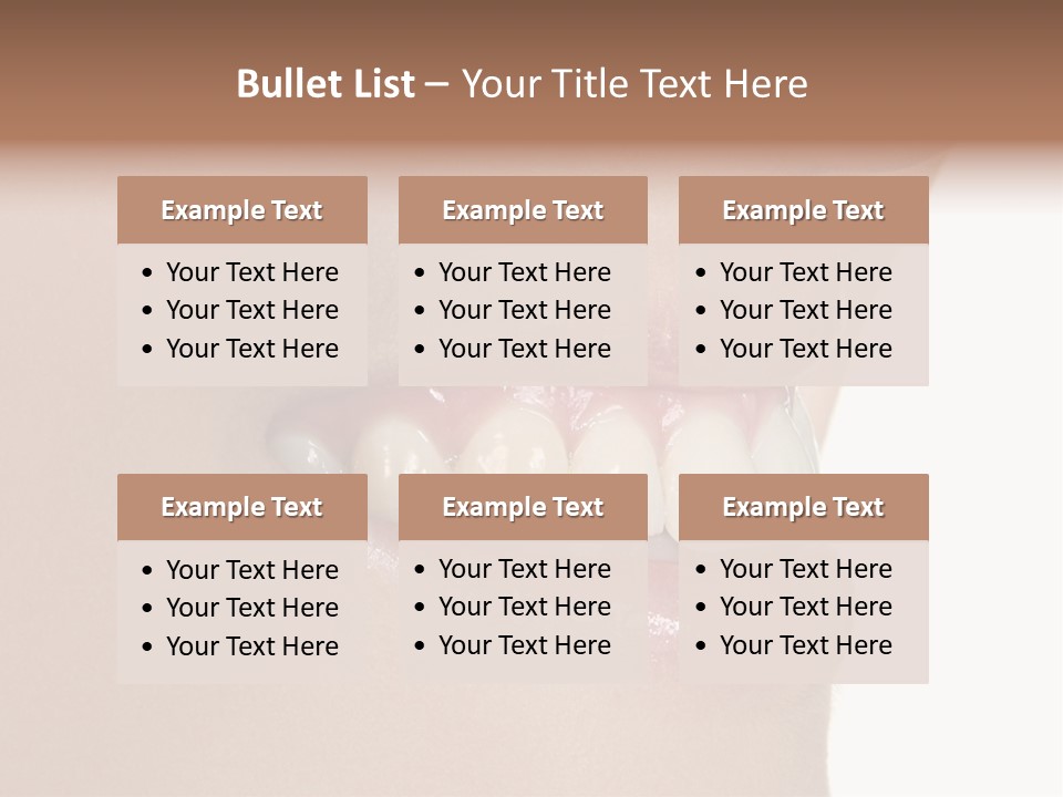 A Woman's Smile With A Missing Tooth PowerPoint Template