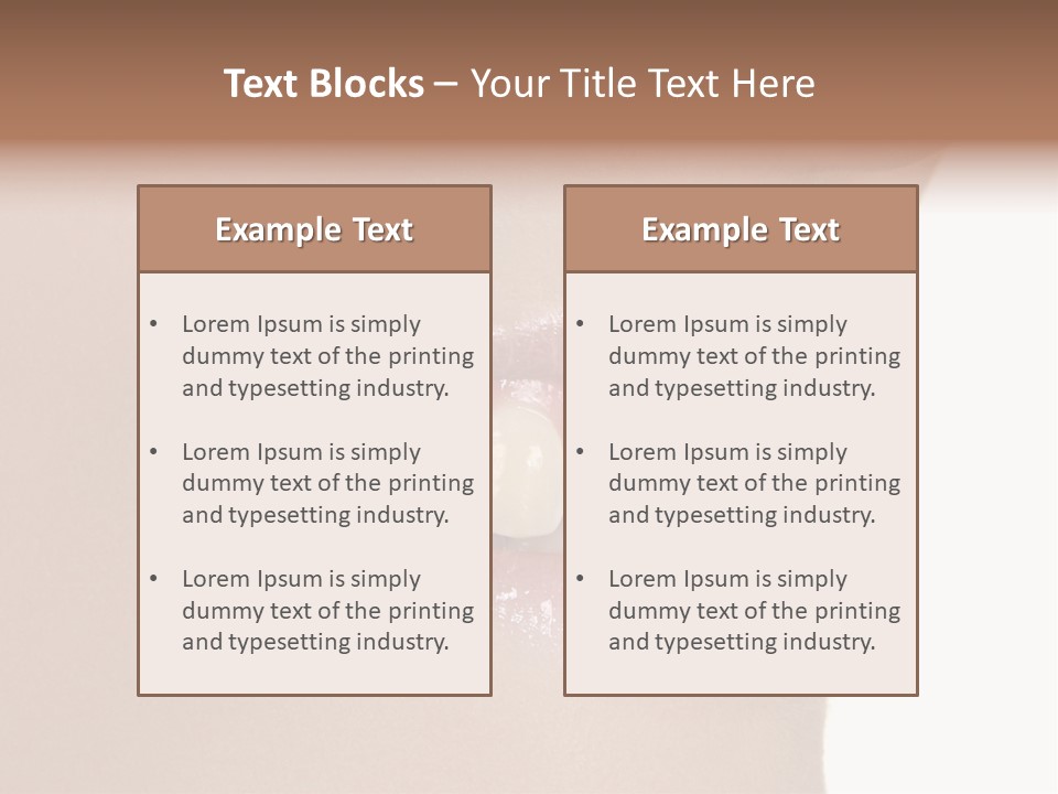 A Woman's Smile With A Missing Tooth PowerPoint Template