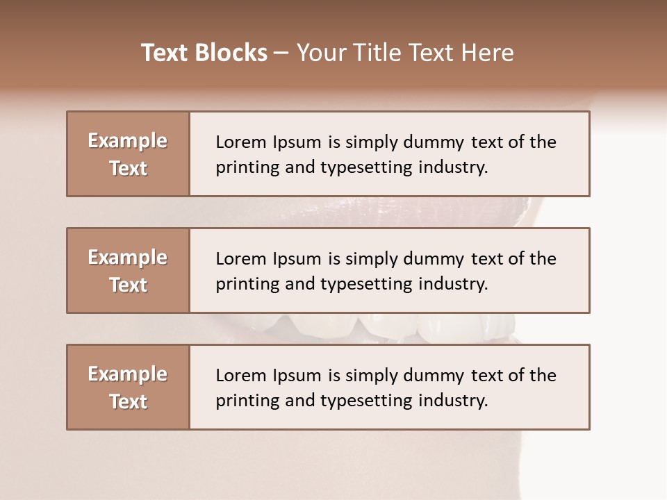 A Woman's Smile With A Missing Tooth PowerPoint Template