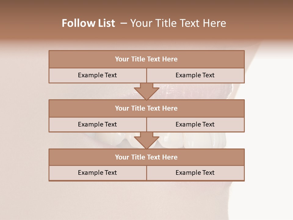 A Woman's Smile With A Missing Tooth PowerPoint Template