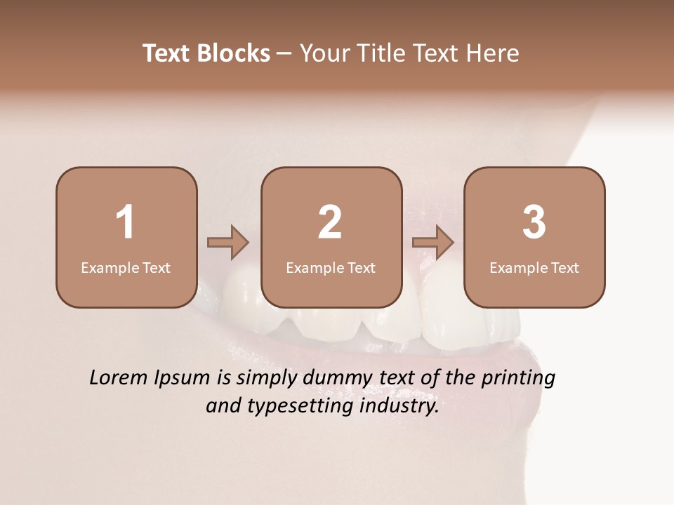 A Woman's Smile With A Missing Tooth PowerPoint Template