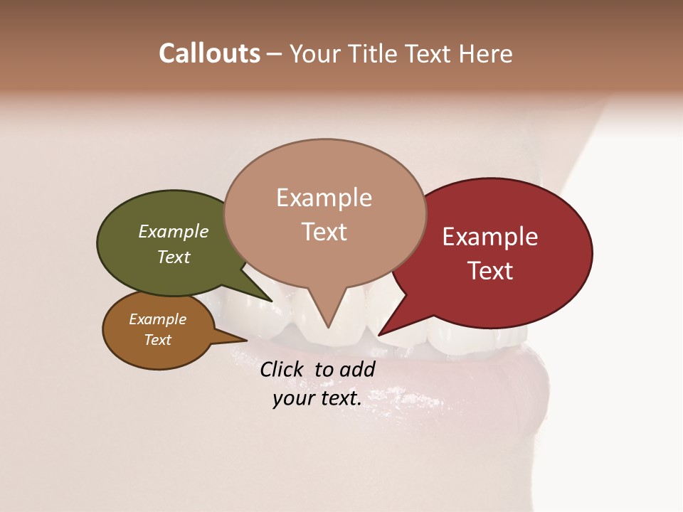 A Woman's Smile With A Missing Tooth PowerPoint Template