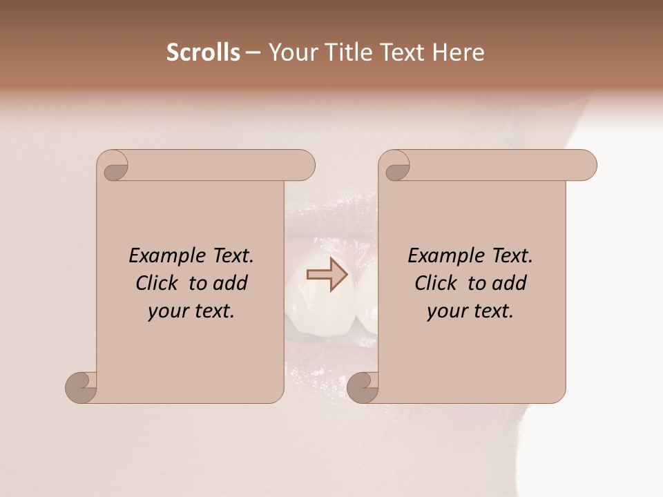 A Woman's Smile With A Missing Tooth PowerPoint Template