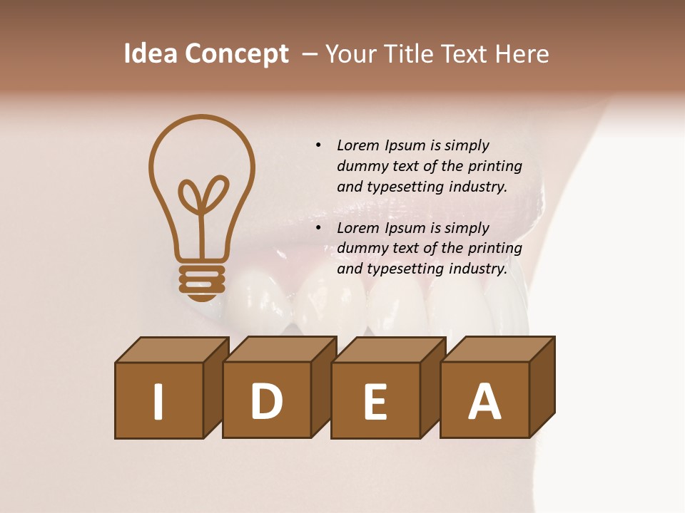A Woman's Smile With A Missing Tooth PowerPoint Template