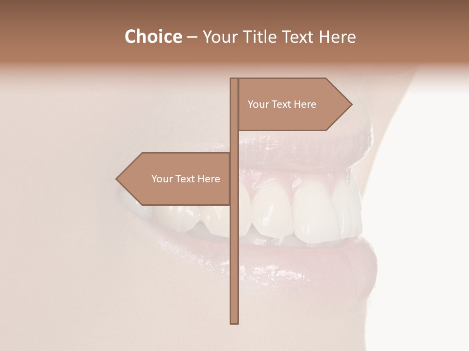A Woman's Smile With A Missing Tooth PowerPoint Template