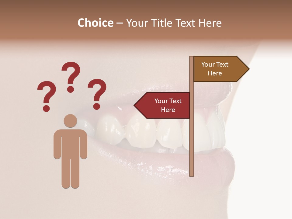 A Woman's Smile With A Missing Tooth PowerPoint Template