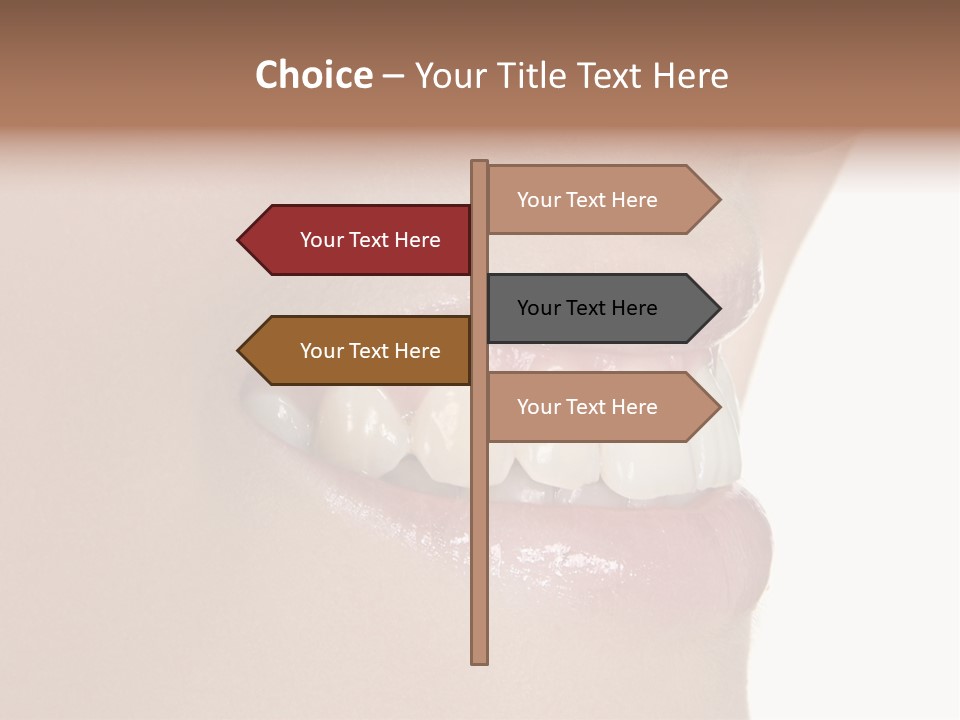 A Woman's Smile With A Missing Tooth PowerPoint Template
