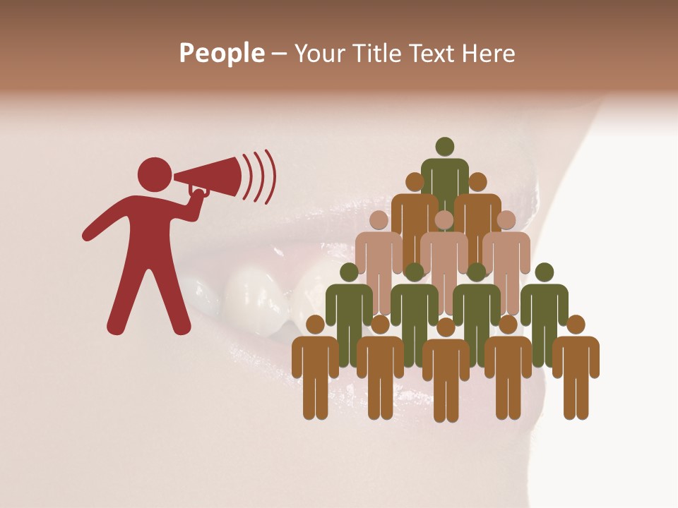 A Woman's Smile With A Missing Tooth PowerPoint Template