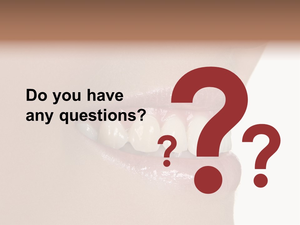 A Woman's Smile With A Missing Tooth PowerPoint Template