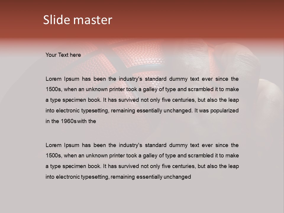 A Person Holding A Basketball In Their Hand PowerPoint Template