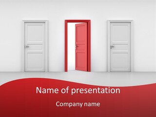 Frame Clean Keyhole PowerPoint Template