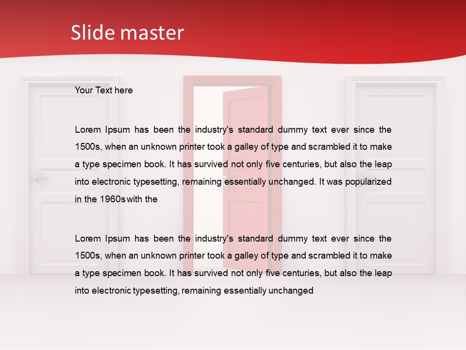 Frame Clean Keyhole PowerPoint Template