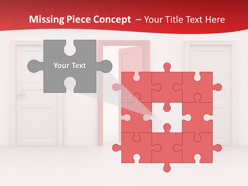 Frame Clean Keyhole PowerPoint Template