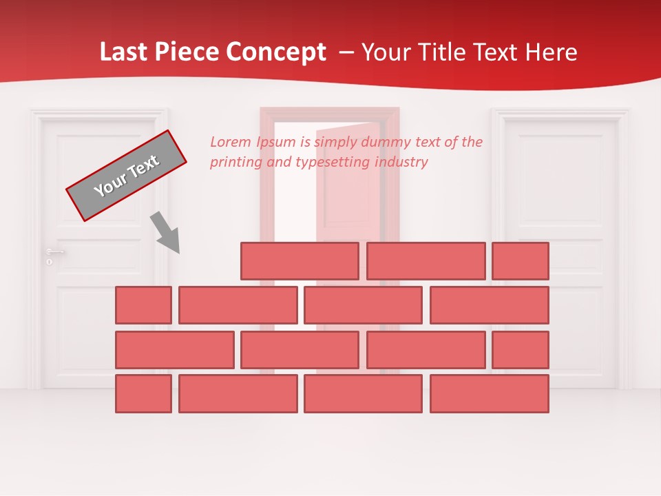 Frame Clean Keyhole PowerPoint Template