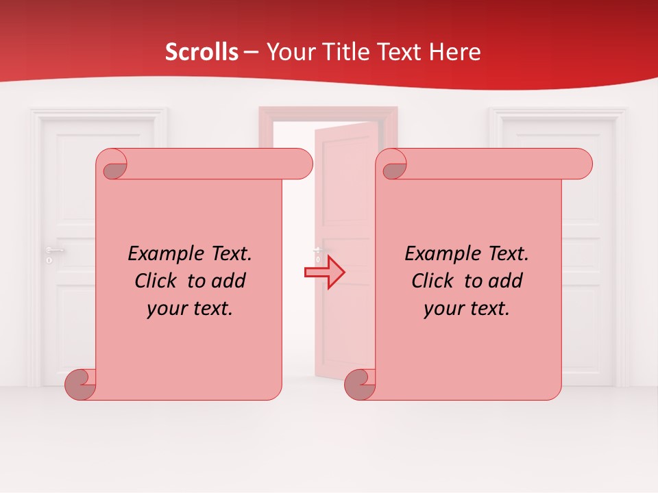 Frame Clean Keyhole PowerPoint Template