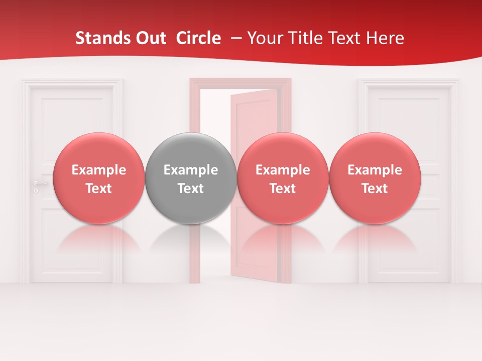 Frame Clean Keyhole PowerPoint Template