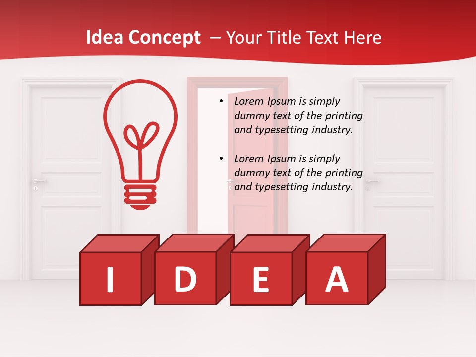 Frame Clean Keyhole PowerPoint Template