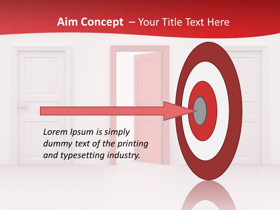 Frame Clean Keyhole PowerPoint Template