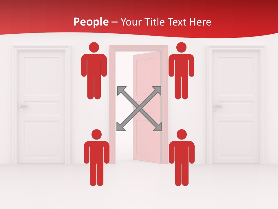 Frame Clean Keyhole PowerPoint Template
