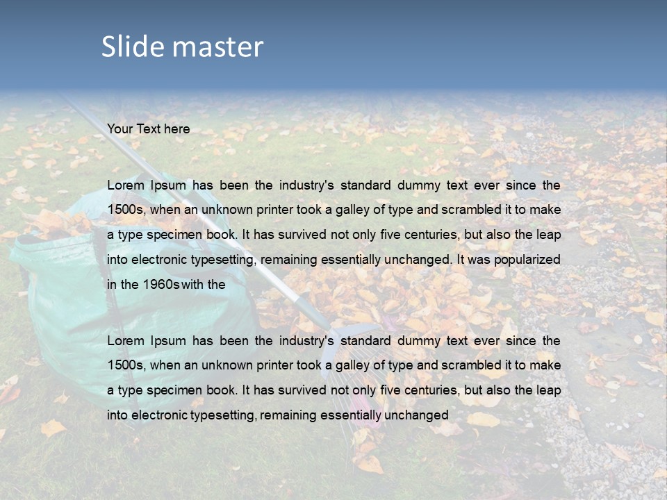 Fall Bag Orange PowerPoint Template