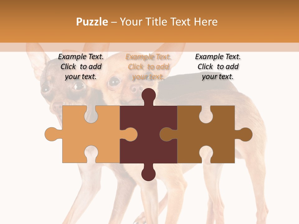 Two Small Dogs Standing Next To Each Other PowerPoint Template