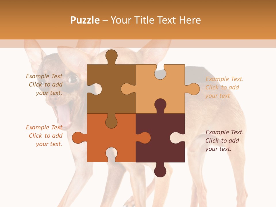 Two Small Dogs Standing Next To Each Other PowerPoint Template