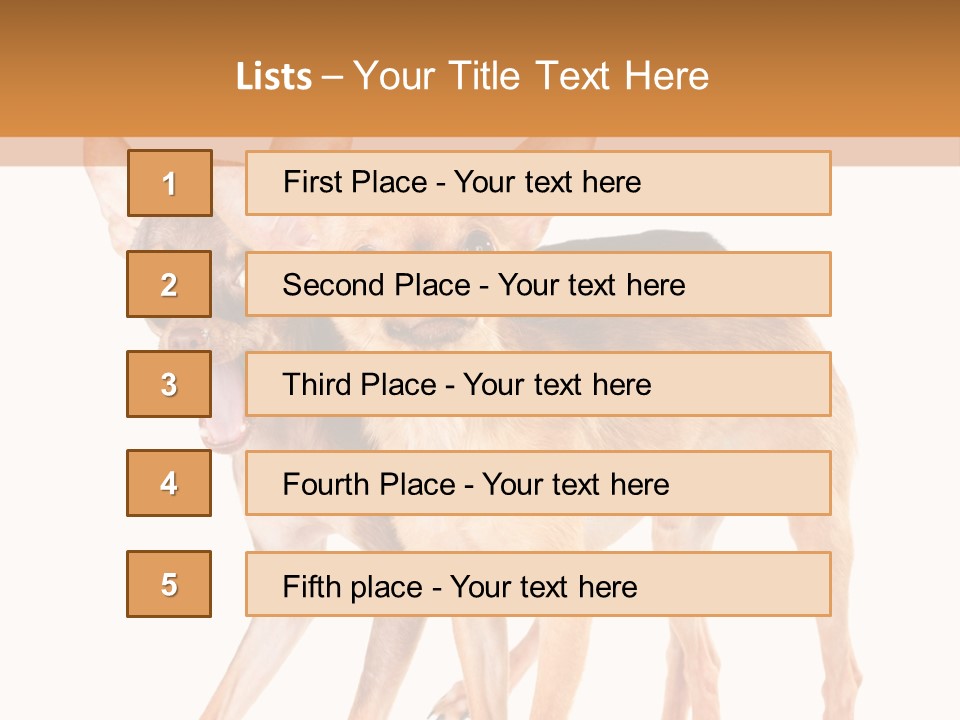 Two Small Dogs Standing Next To Each Other PowerPoint Template