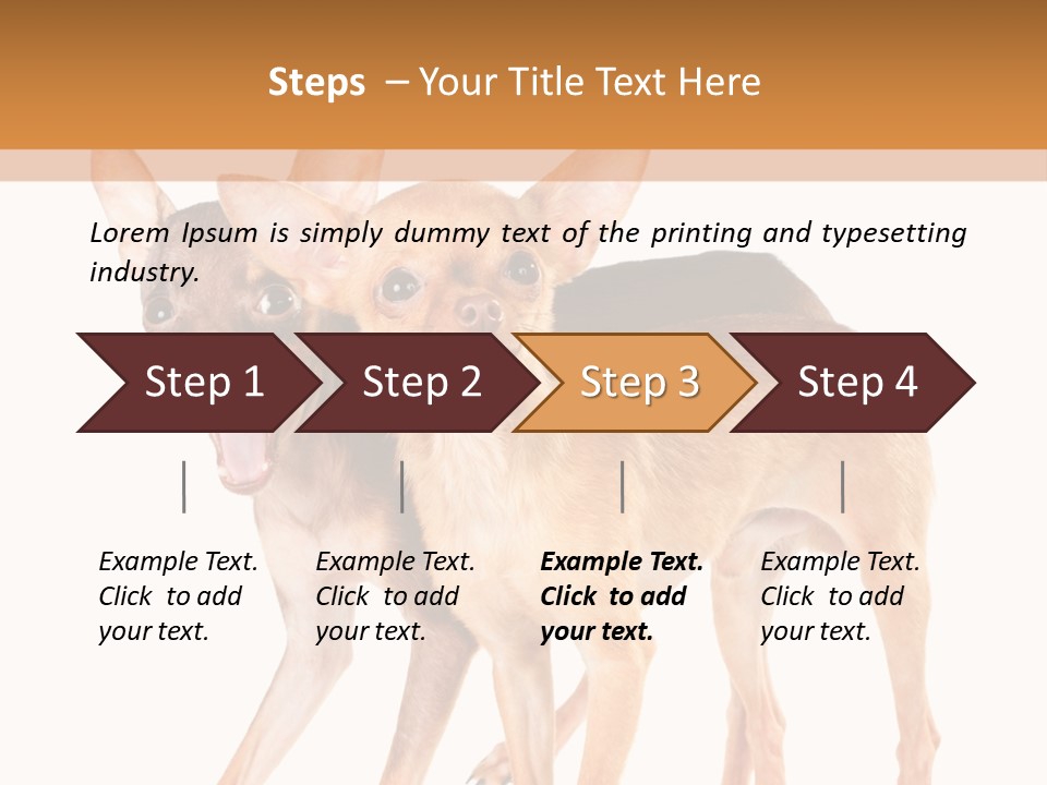 Two Small Dogs Standing Next To Each Other PowerPoint Template