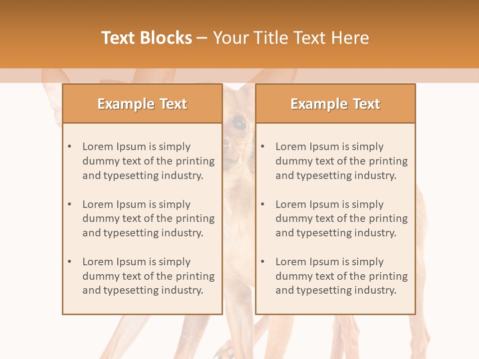 Two Small Dogs Standing Next To Each Other PowerPoint Template