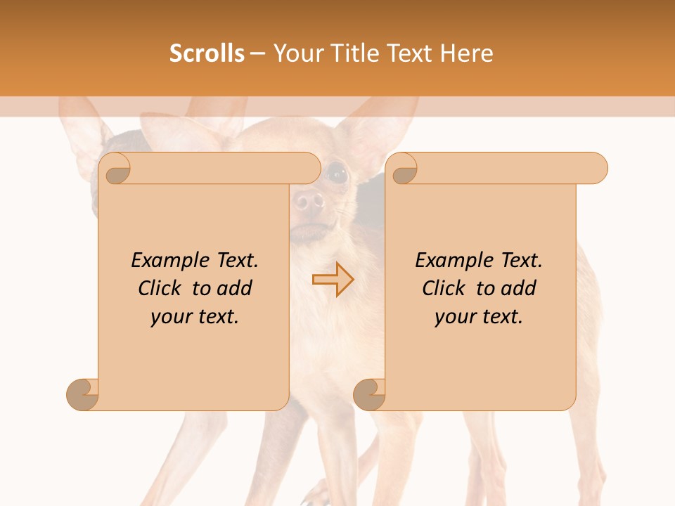 Two Small Dogs Standing Next To Each Other PowerPoint Template