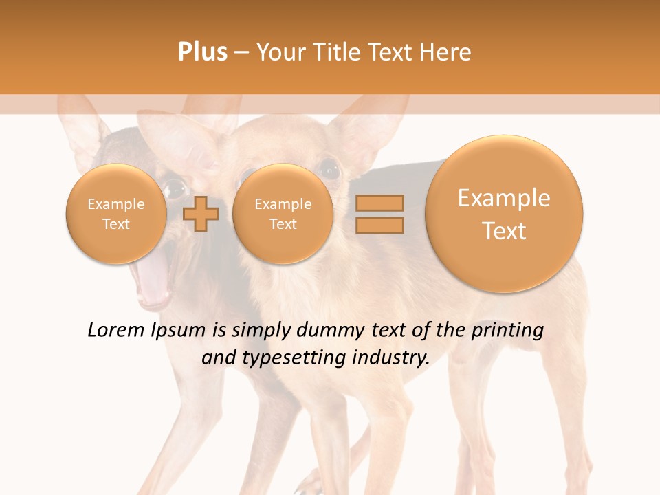Two Small Dogs Standing Next To Each Other PowerPoint Template