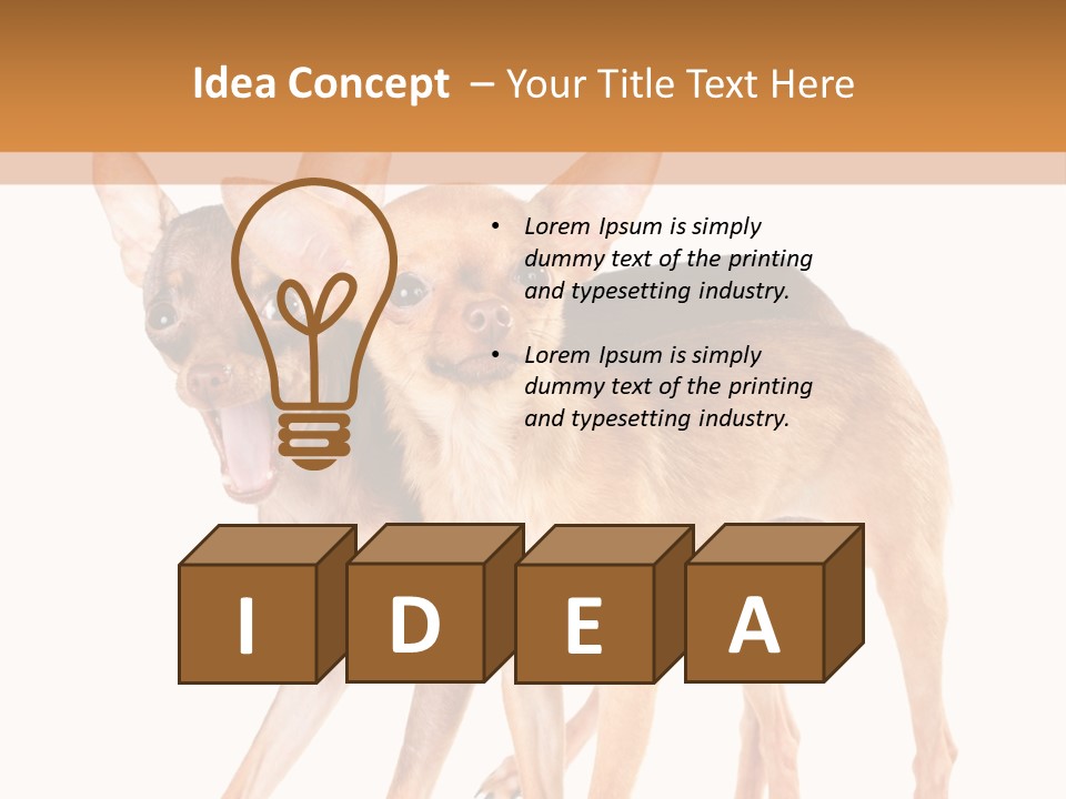 Two Small Dogs Standing Next To Each Other PowerPoint Template