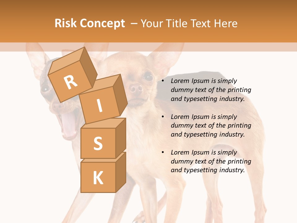 Two Small Dogs Standing Next To Each Other PowerPoint Template