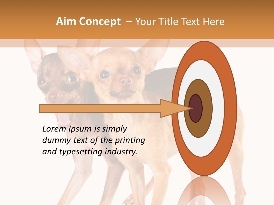 Two Small Dogs Standing Next To Each Other PowerPoint Template