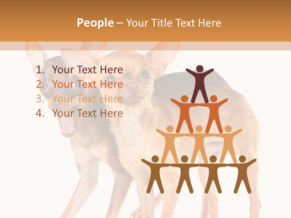 Two Small Dogs Standing Next To Each Other PowerPoint Template