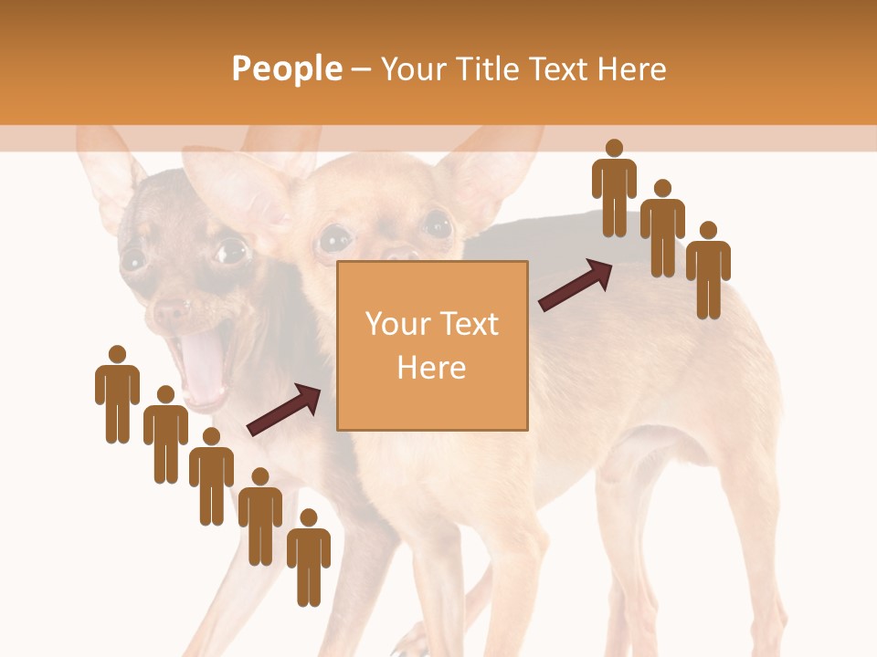 Two Small Dogs Standing Next To Each Other PowerPoint Template