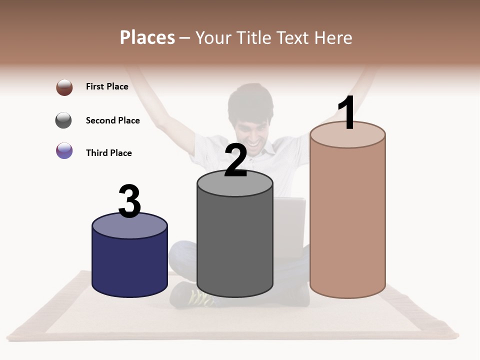 Showcase Portrait Center PowerPoint Template