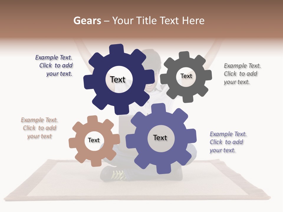 Showcase Portrait Center PowerPoint Template