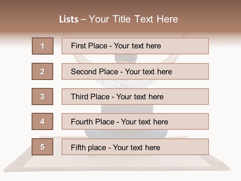 Showcase Portrait Center PowerPoint Template