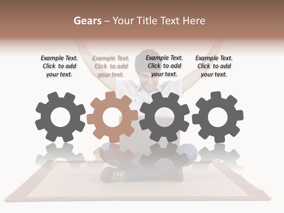 Showcase Portrait Center PowerPoint Template