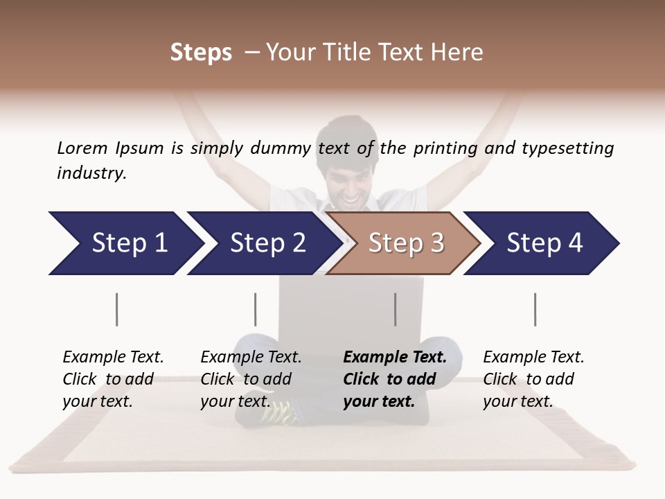 Showcase Portrait Center PowerPoint Template