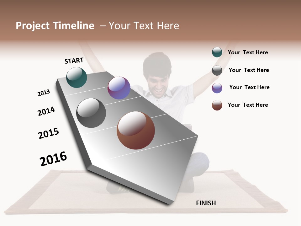 Showcase Portrait Center PowerPoint Template