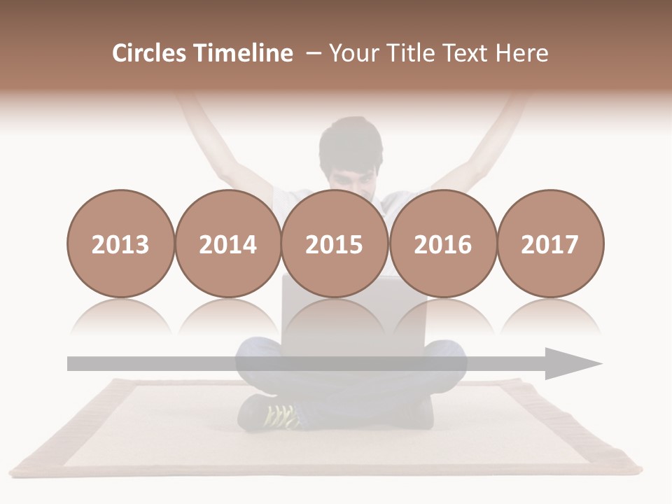 Showcase Portrait Center PowerPoint Template