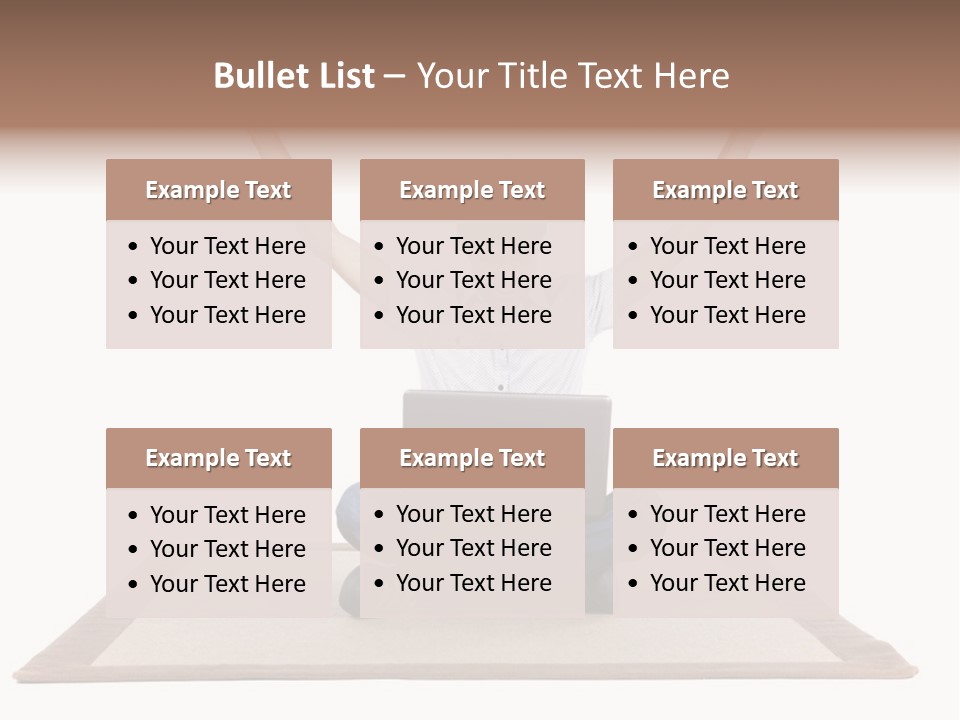 Showcase Portrait Center PowerPoint Template