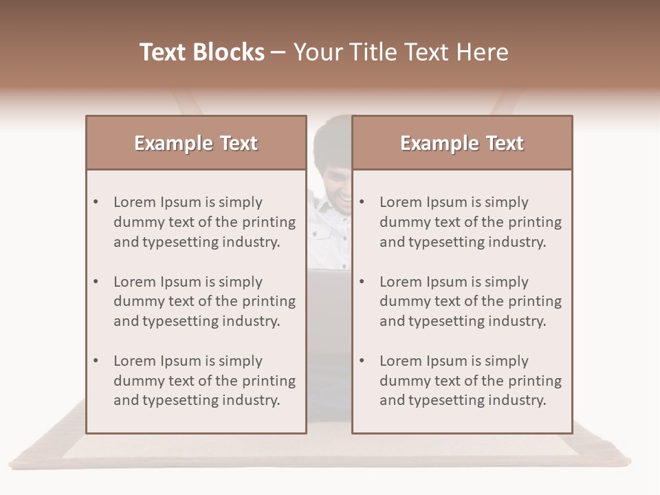 Showcase Portrait Center PowerPoint Template