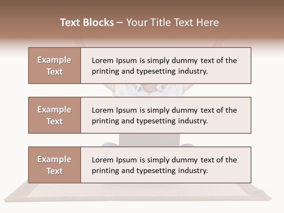 Showcase Portrait Center PowerPoint Template