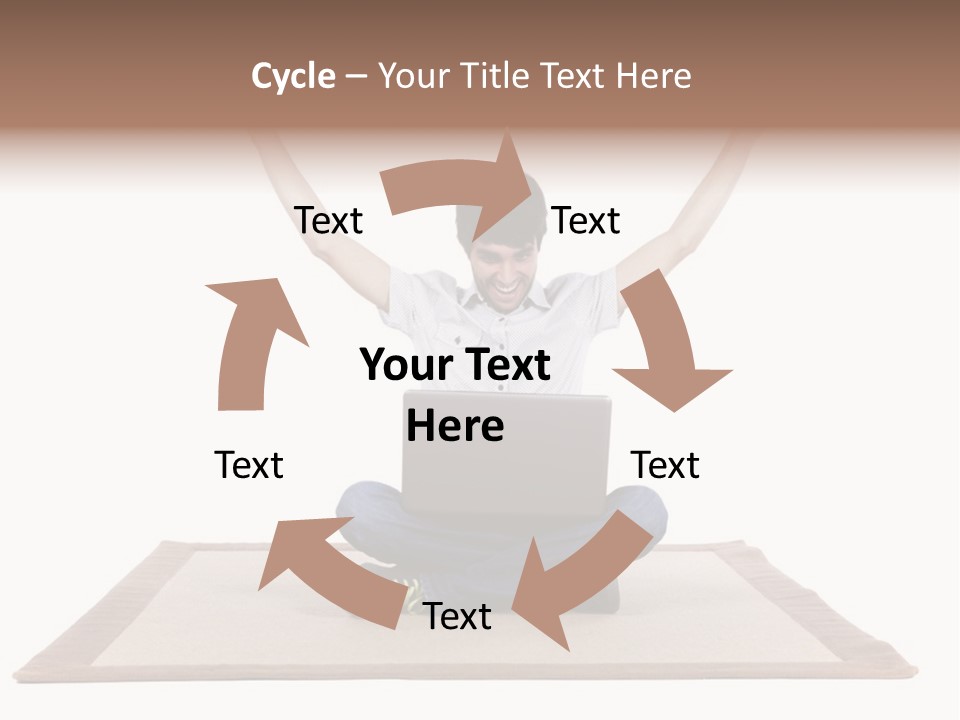 Showcase Portrait Center PowerPoint Template