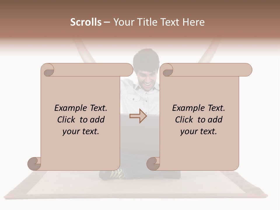 Showcase Portrait Center PowerPoint Template